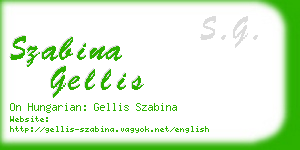szabina gellis business card